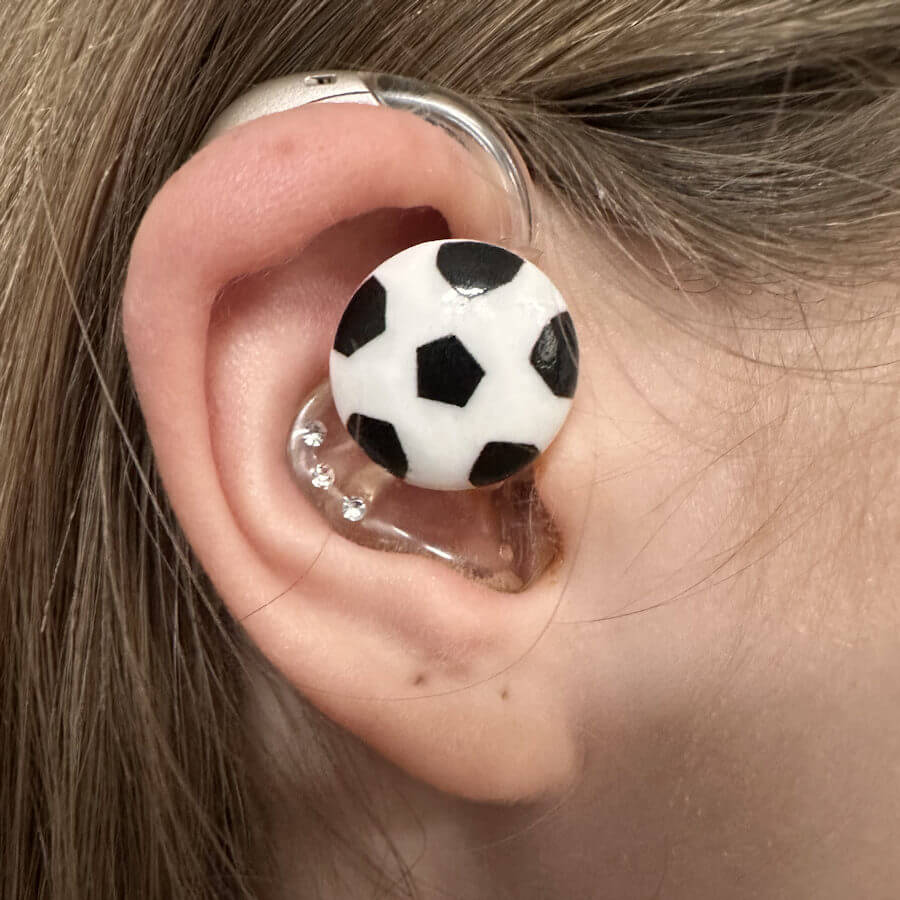 Fußball Hörgeräteschmuck für Kinder 1 Fußball Hörgeräteschmuck für Kinder
