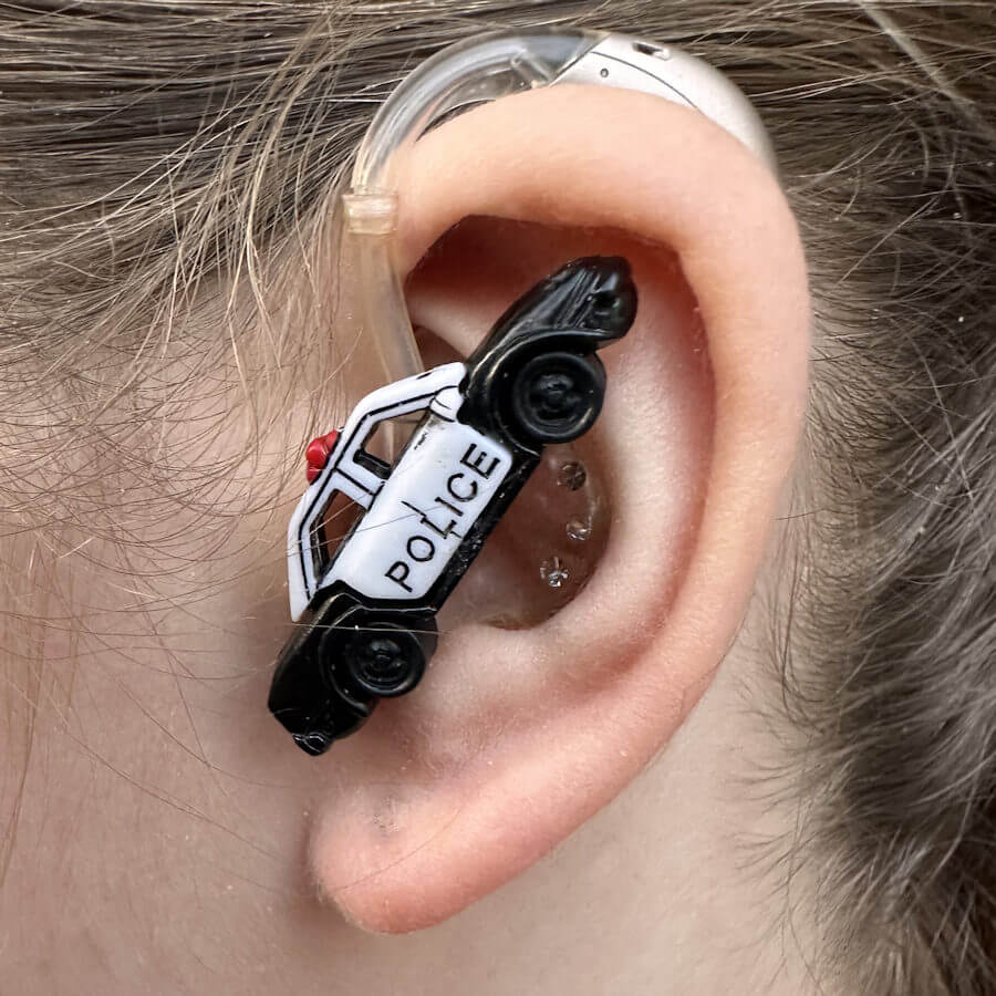 🚓 Polizei Auto Hörgeräteschmuck für Kinder 3 🚓 Polizei Auto Hörgeräteschmuck für Kinder – Bild 3
